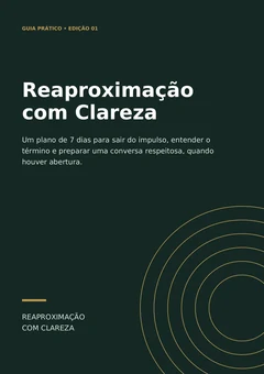 Capa do guia Reaproximação com Clareza